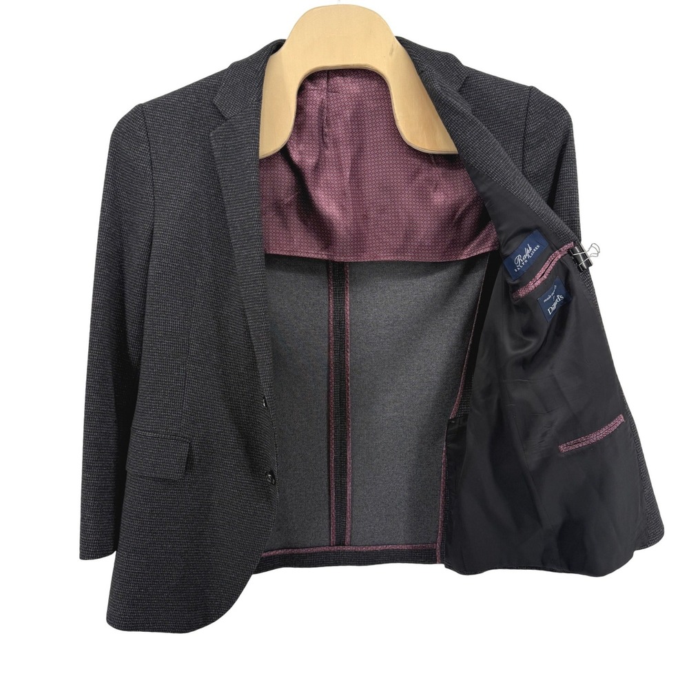 Ralph by Ralph Lauren Sport Coat Mens 42S Pre-Owned Blazer Gray Micro Pattern